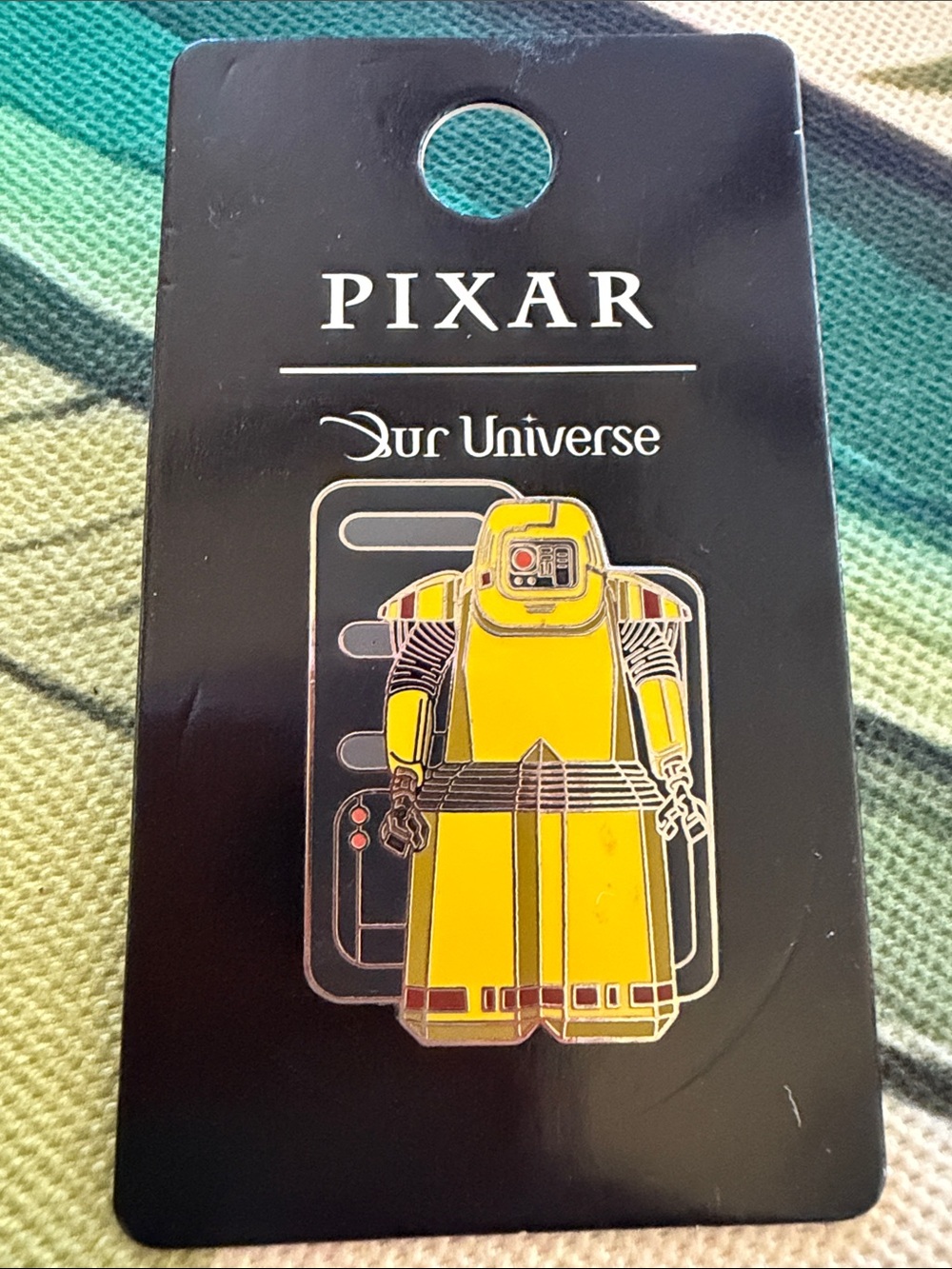 Yellow Robot Enamel Pin - Pixar Monsters Inc.